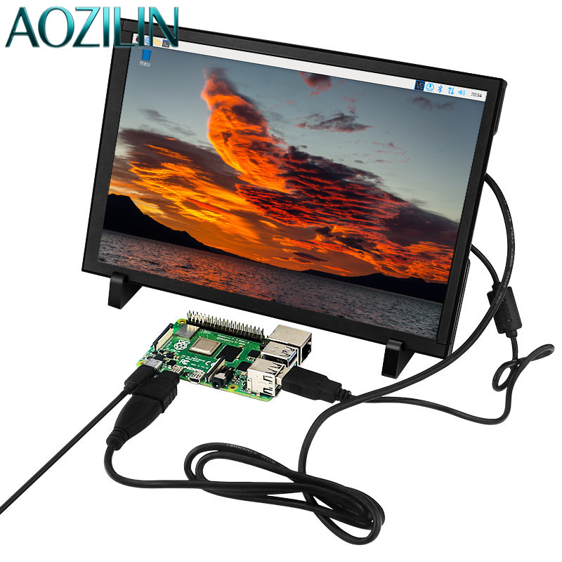 Raspberry Pi 10.1 Inch Capacitive Touch Screen Ips - شاشة عرض AOZILIN مقاس 5/7/10.1 بوصة
